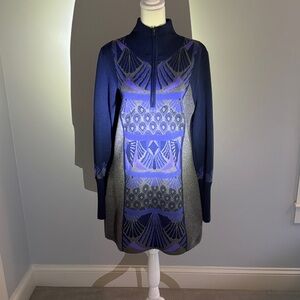 Title Nine Navy and Purple sweater tunic